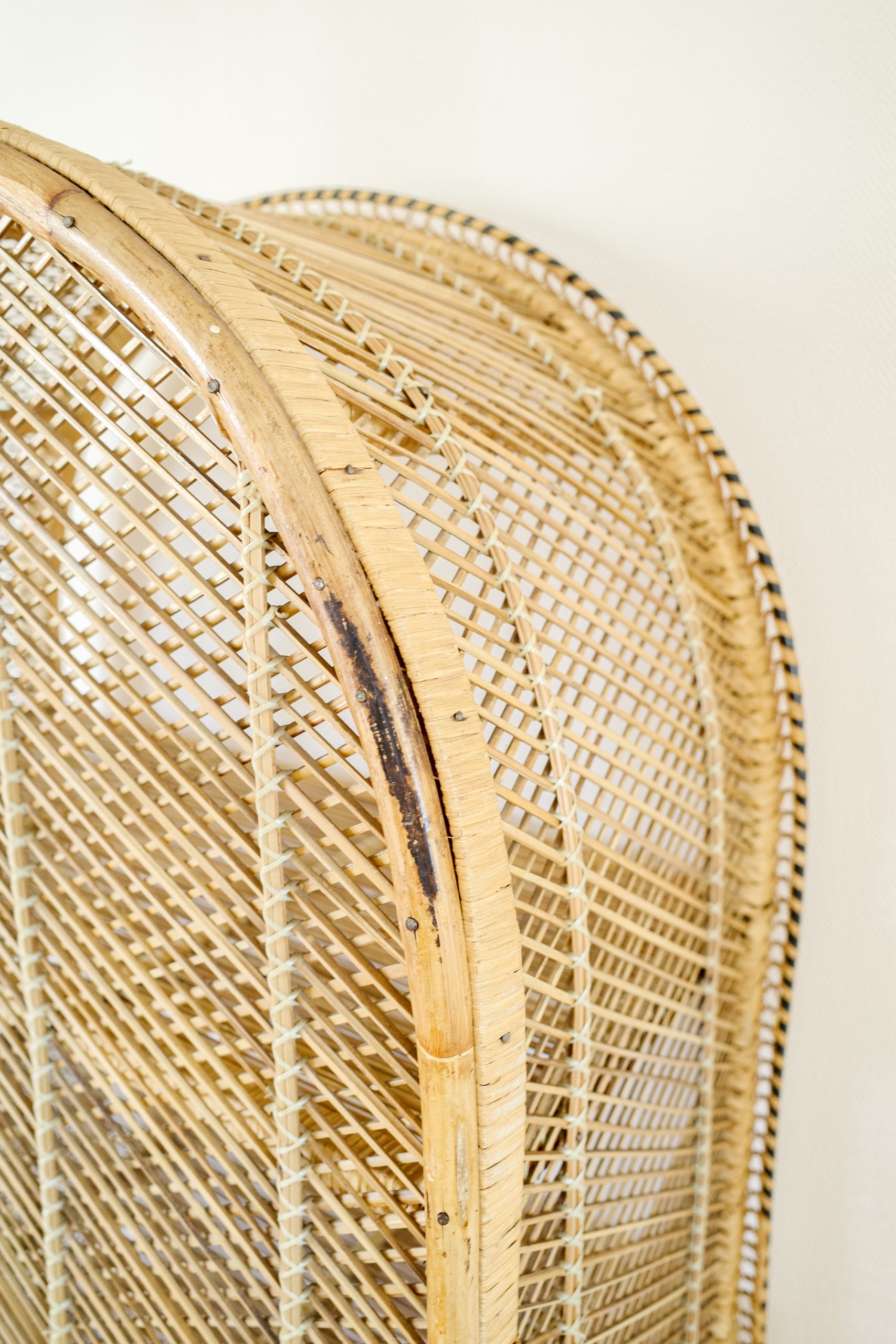 Wicker Arched 4 Tier Shelving Unit / Bookcase / Plant Stand
