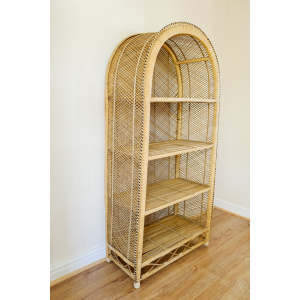 Wicker Arched 4 Tier Shelving Unit / Bookcase / Plant Stand