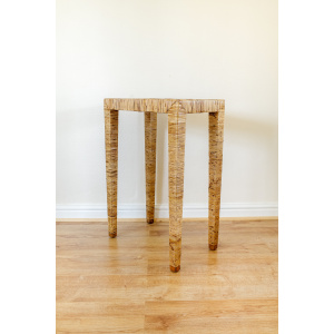 Wicker Tall Console Table / Lamp Table