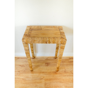 Wicker Tall Console Table / Lamp Table