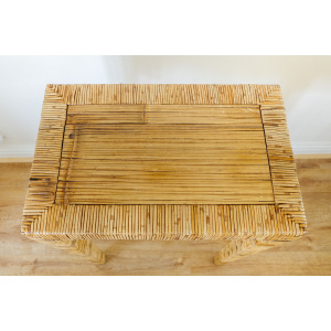Wicker Tall Console Table / Lamp Table