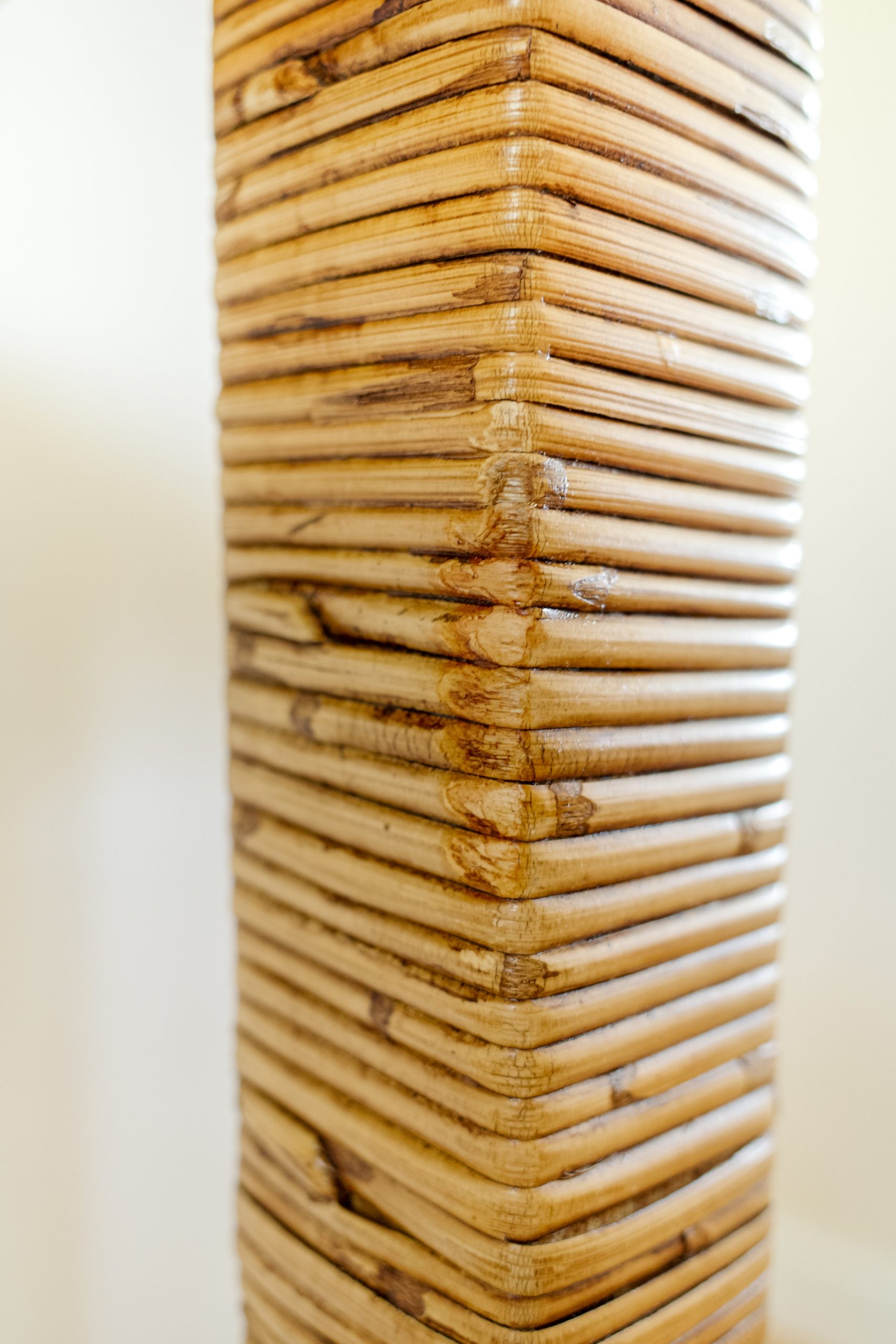 Wicker Tall Console Table / Lamp Table