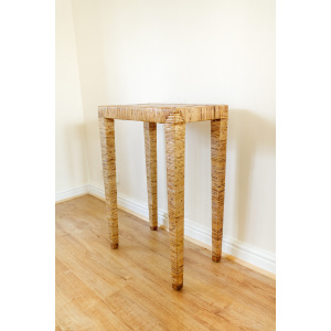 Wicker Tall Console Table / Lamp Table