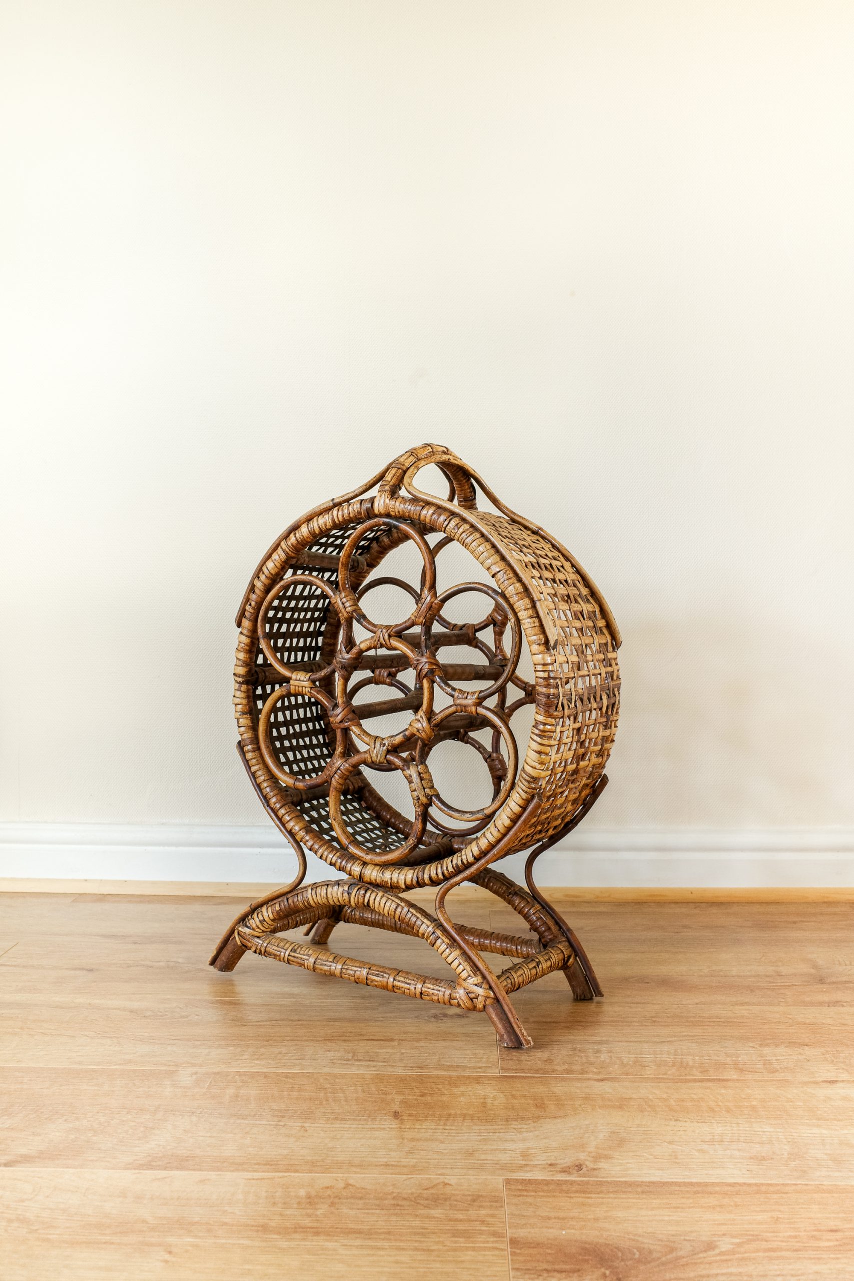 Large Bamboo 7 Wine Rack / Bottle Holder