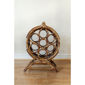 Large Bamboo 7 Wine Rack / Bottle Holder