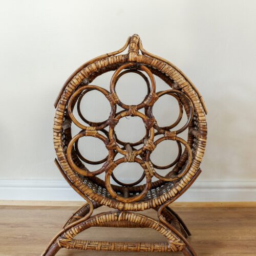 Large Bamboo 7 Wine Rack / Bottle Holder