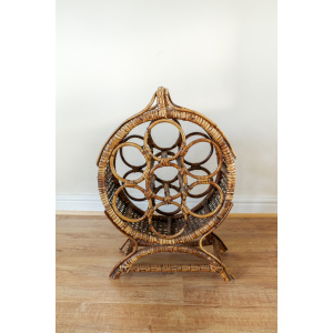 Large Bamboo 7 Wine Rack / Bottle Holder
