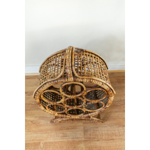 Large Bamboo 7 Wine Rack / Bottle Holder