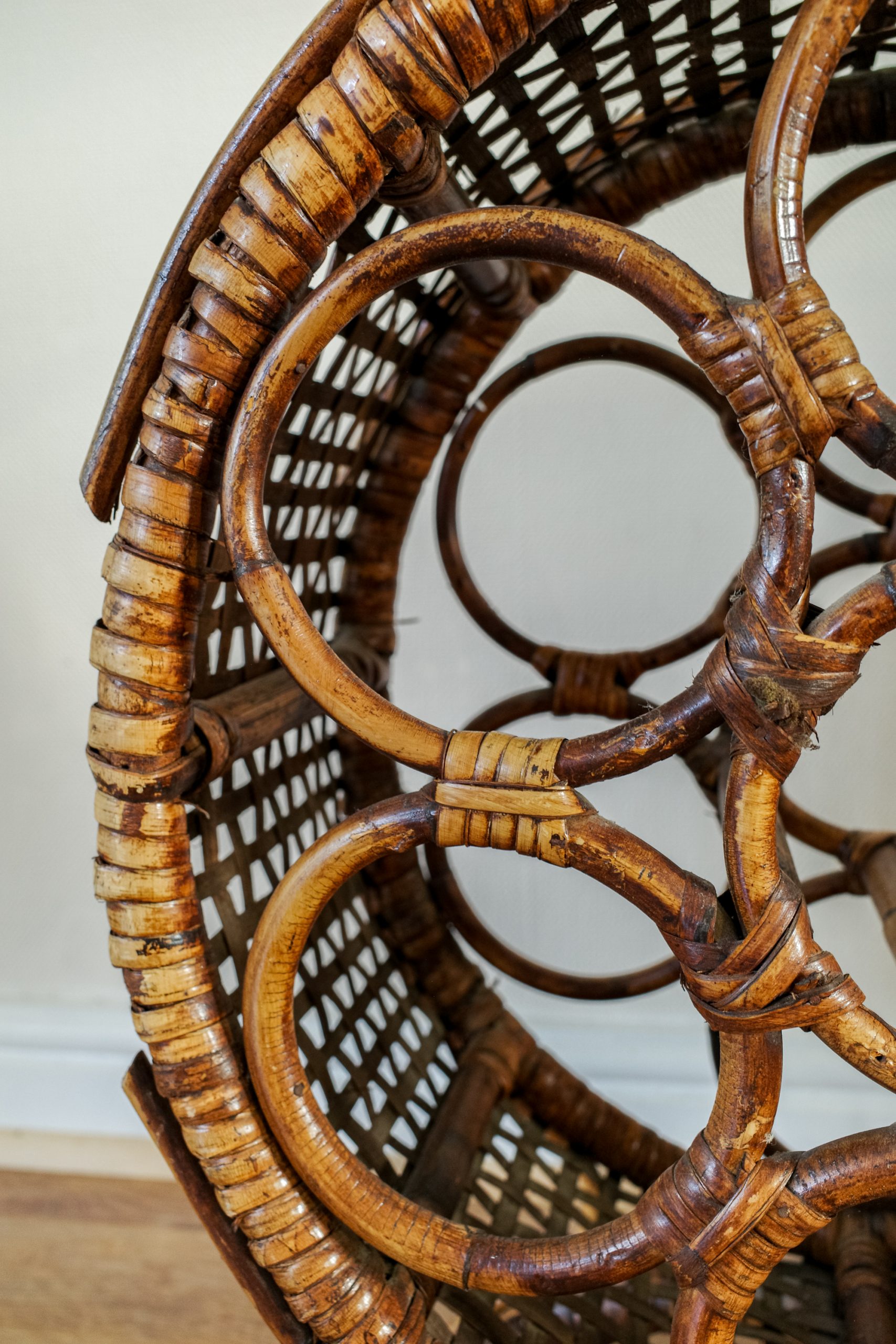 Large Bamboo 7 Wine Rack / Bottle Holder