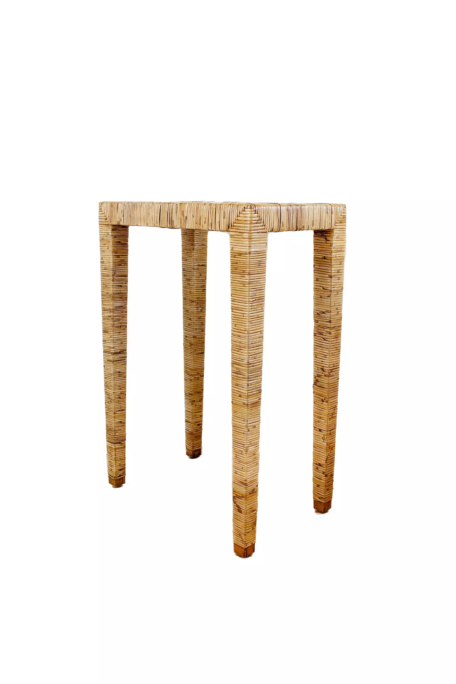 Wicker Tall Console Table / Lamp Table