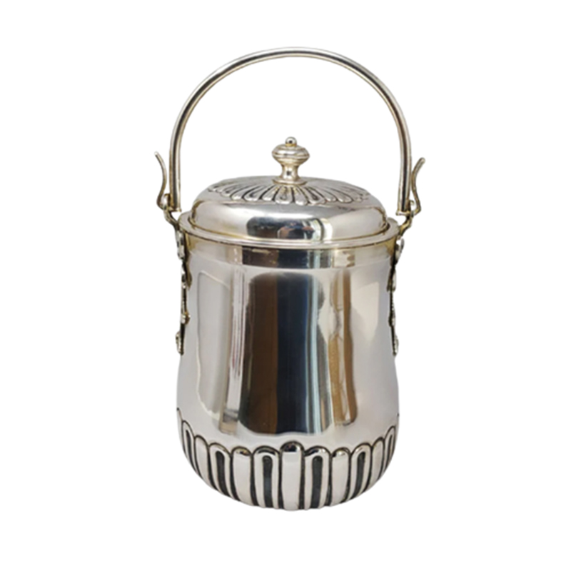 1950s Ice Bucket in by Aldo Tura for Macabo. Made in Italy.