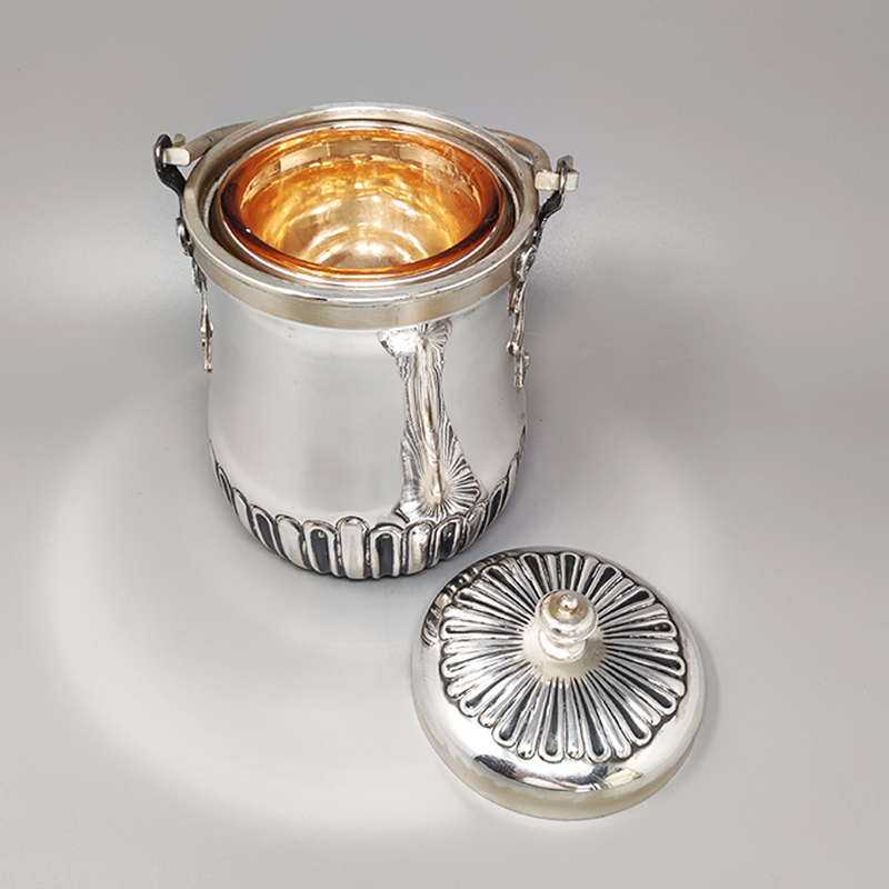 1950s Ice Bucket in by Aldo Tura for Macabo. Made in Italy.