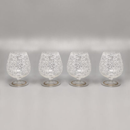 1960s Cocktail Shaker Set with Four Glasses. Made in Italy - Image 6