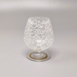1960s Cocktail Shaker Set with Four Glasses. Made in Italy