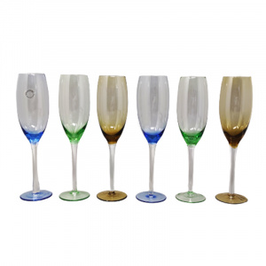 1970s Set of Six Murano Glasses by Nason