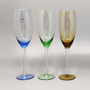 1970s Set of Six Murano Glasses by Nason