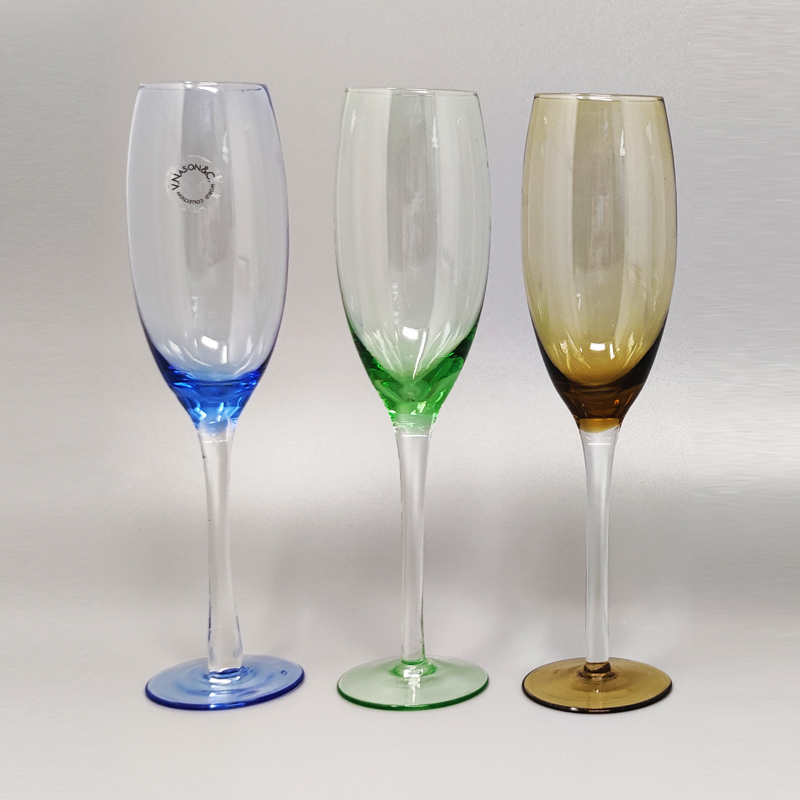 1970s Set of Six Murano Glasses by Nason