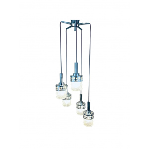 1970s Dutch RAAK Chrome Cascading Hanging Light