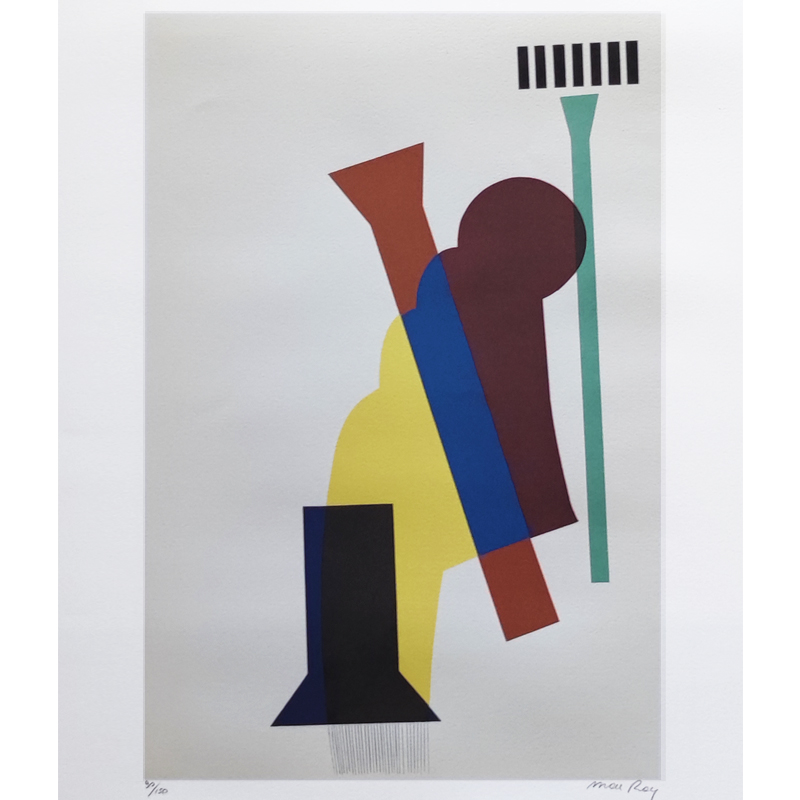 1970s Original Man Ray "Concrete Mixer" Limited Edition Lithograph