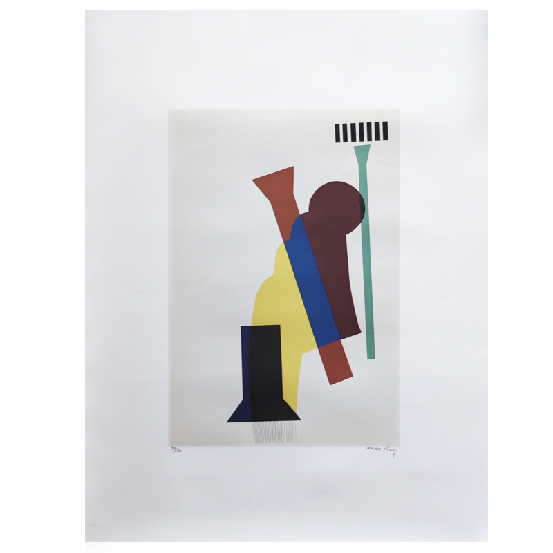 1970s Original Man Ray "Concrete Mixer" Limited Edition Lithograph