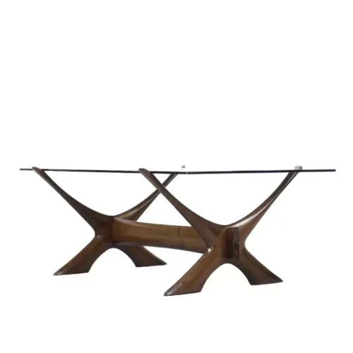 Mid-Century Modern Scandinavian Walnut Condor Coffee Table by Fredrik Schriever-Abeln for Örebro Glass, 1960s