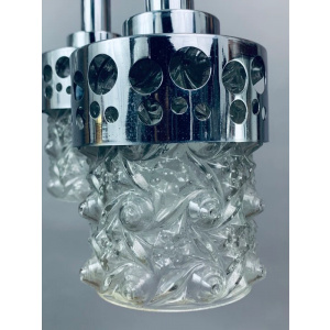 1970s Dutch RAAK Chrome Cascading Hanging Light