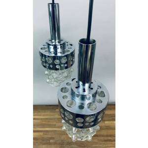 1970s Dutch RAAK Chrome Cascading Hanging Light