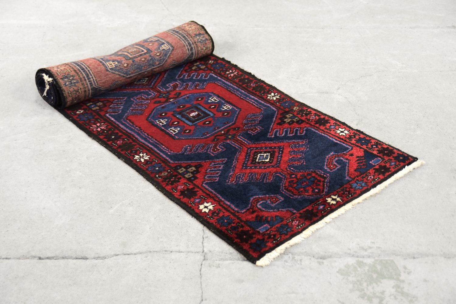 Vintage Hand-Woven Oriental Carpet Hamadan Rug from Ikea, 1960s