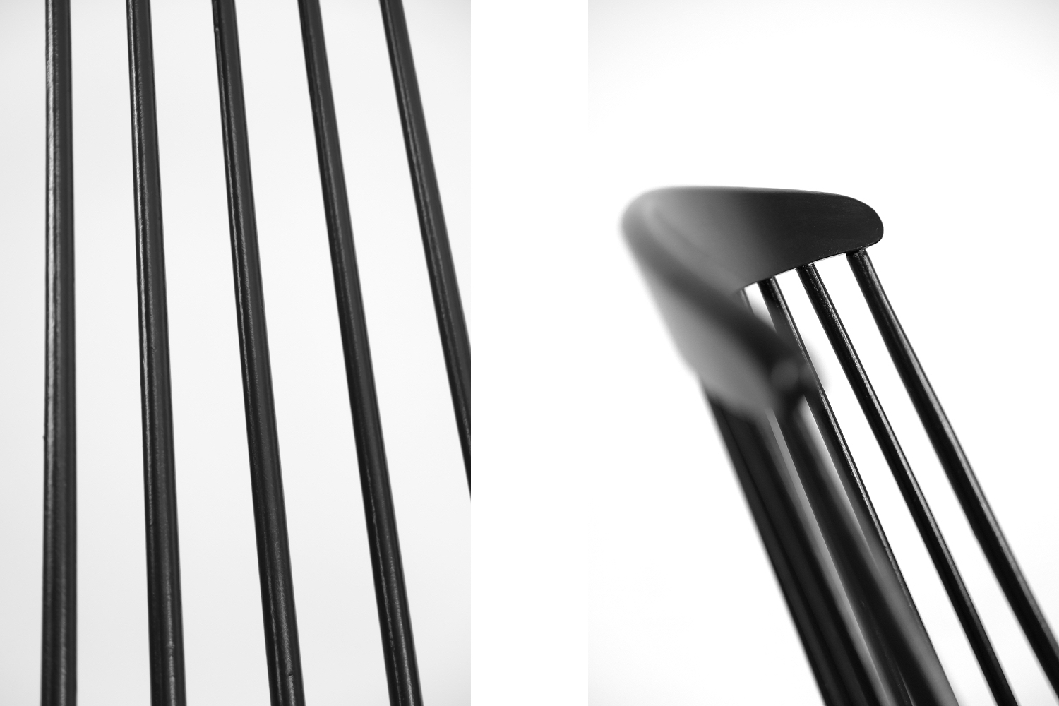 Vintage Swedish Wooden Black Rocking Chair Grandessa by Lena Larsson for Nesto, 1960s