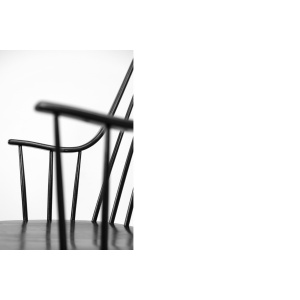 Vintage Swedish Wooden Black Rocking Chair Grandessa by Lena Larsson for Nesto, 1960s