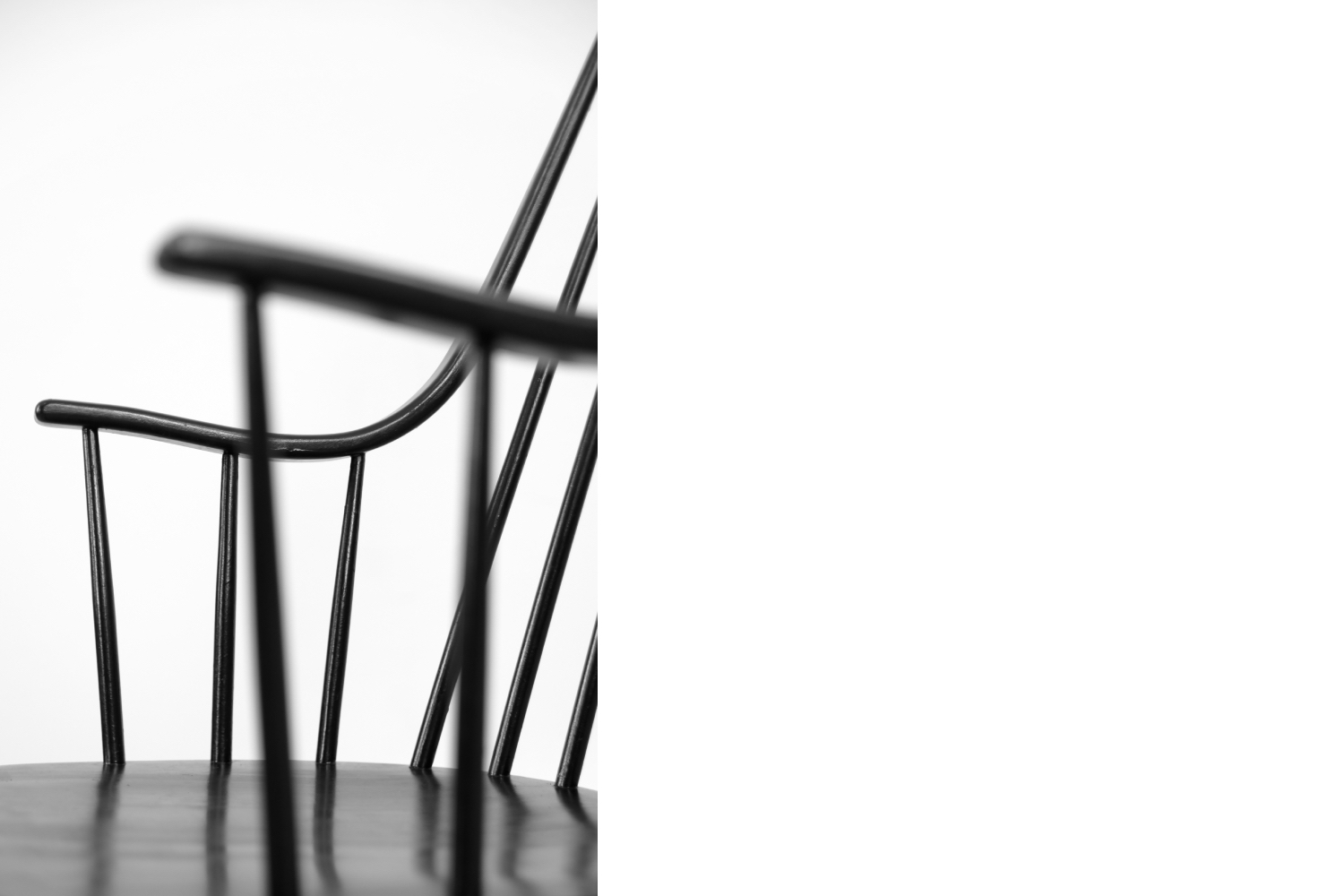 Vintage Swedish Wooden Black Rocking Chair Grandessa by Lena Larsson for Nesto, 1960s