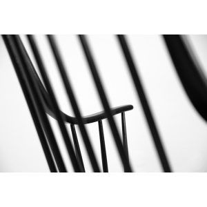 Vintage Swedish Wooden Black Rocking Chair Grandessa by Lena Larsson for Nesto, 1960s