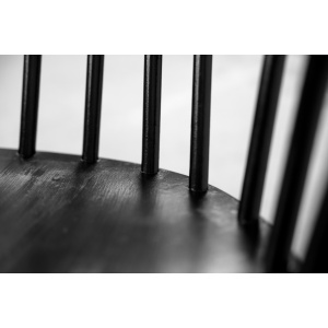 Vintage Swedish Wooden Black Rocking Chair Grandessa by Lena Larsson for Nesto, 1960s