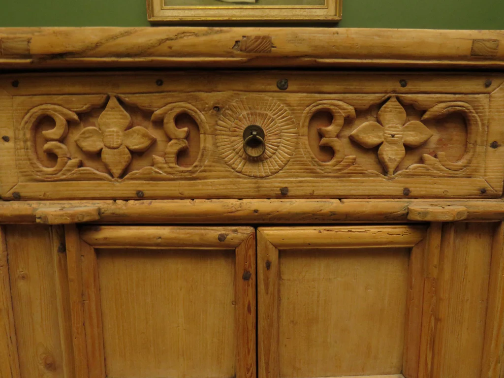 Antique Chinese Bleached Elm Altar Cabinet Late Qing Period 19th Century Cabinet