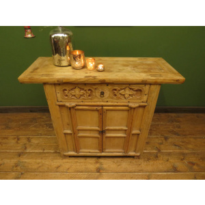 Antique Chinese Bleached Elm Altar Cabinet Late Qing Period 19th Century Cabinet