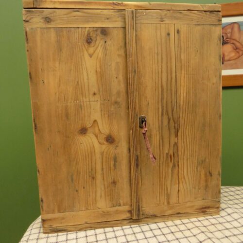 Antique Pine Scratch Built Carpenters Cabinet With Internal Drawers, Lockable