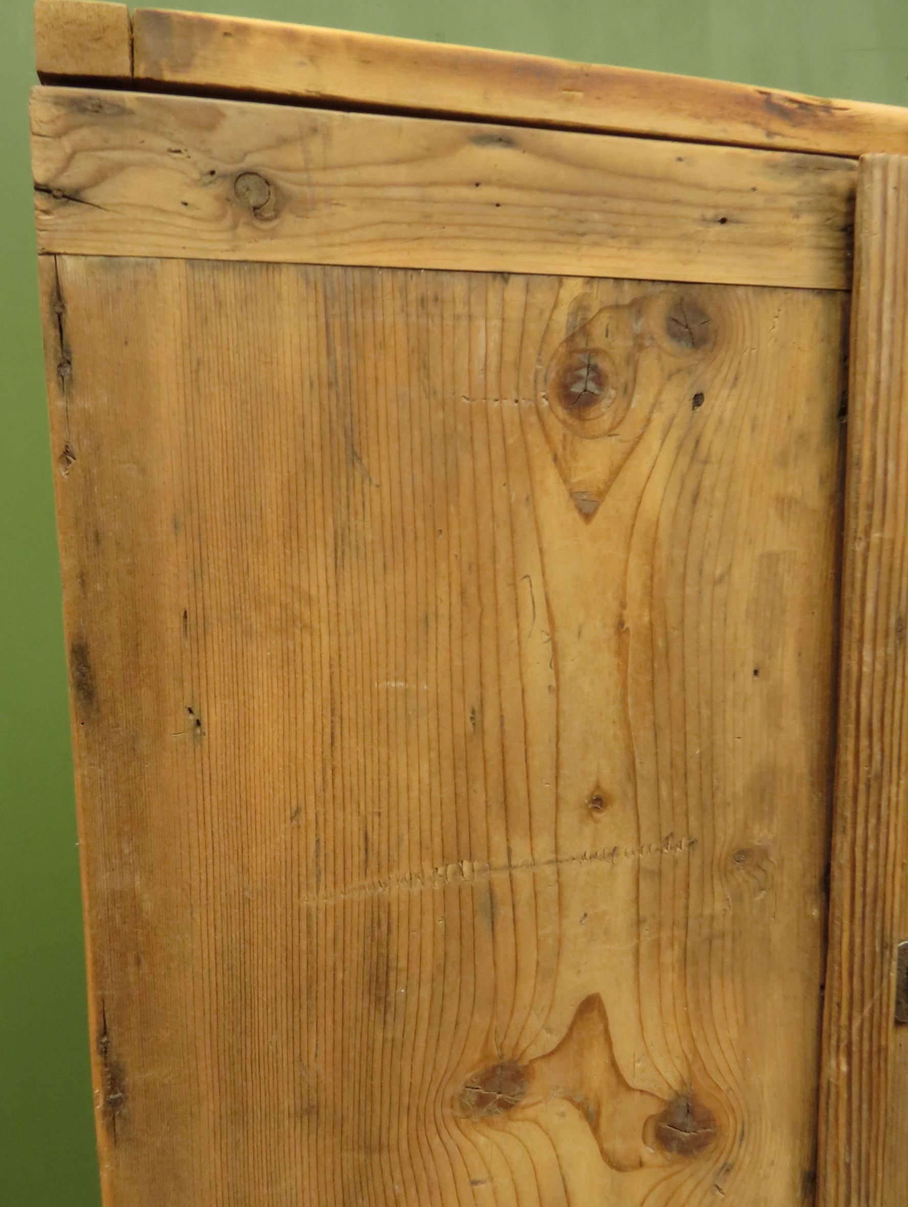 Antique Pine Scratch Built Carpenters Cabinet With Internal Drawers, Lockable