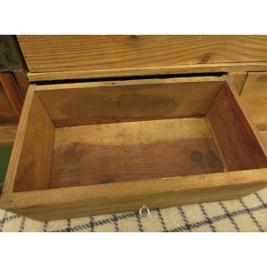 Antique Pine Scratch Built Carpenters Cabinet With Internal Drawers, Lockable
