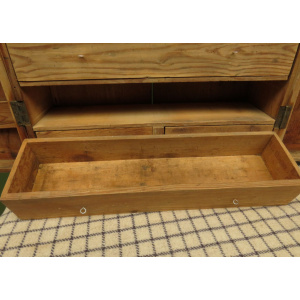Antique Pine Scratch Built Carpenters Cabinet With Internal Drawers, Lockable