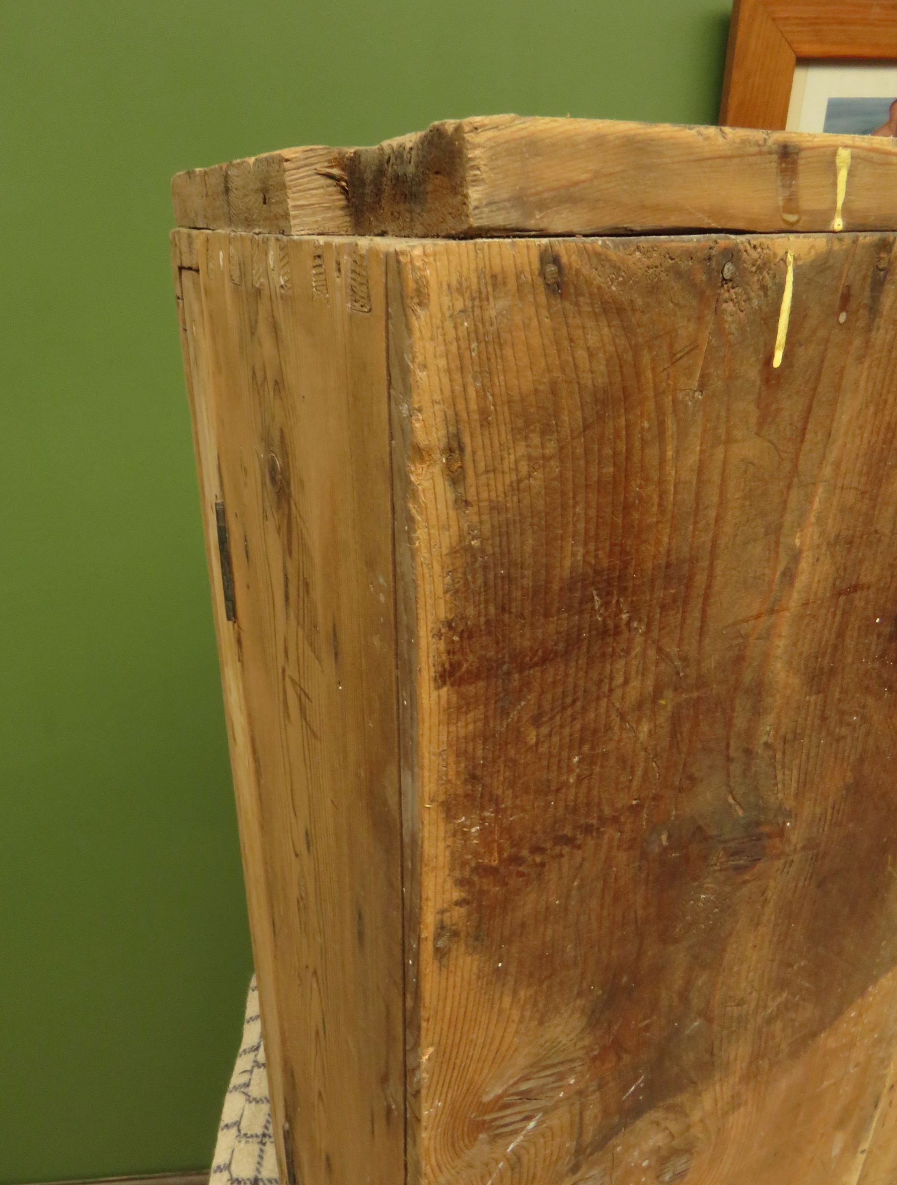 Antique Pine Scratch Built Carpenters Cabinet With Internal Drawers, Lockable
