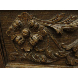 Antique Carved German Linen Chest Of Drawers With Fall Fronts, S.Kronthal & Sons