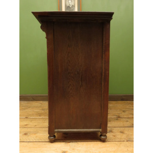 Antique Carved German Linen Chest Of Drawers With Fall Fronts, S.Kronthal & Sons