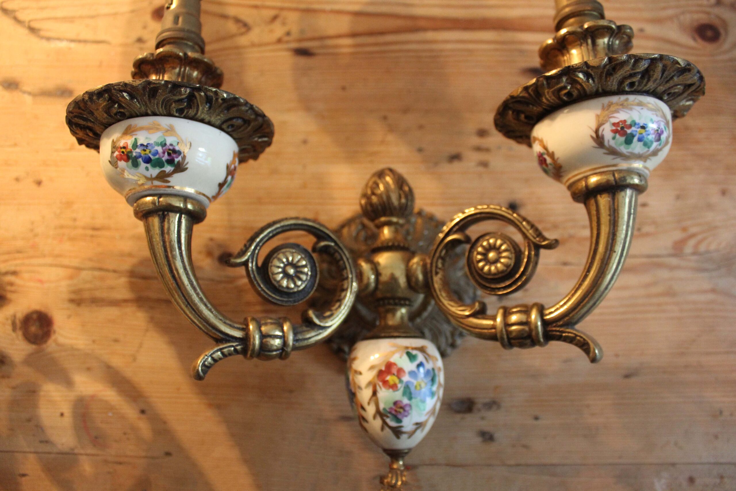 Pair Of French Ceramic Wall Sconces