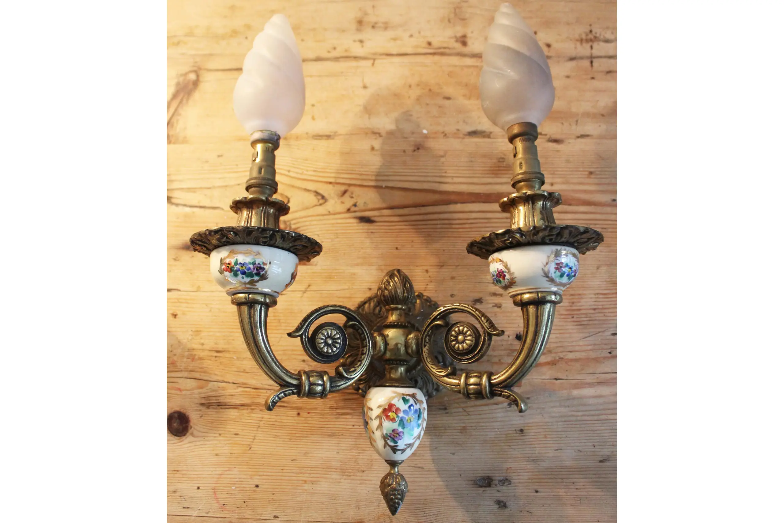Pair Of French Ceramic Wall Sconces