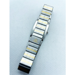 BAUME & MERCIER Vintage Monte Carlo C. 1980s 18K Gold Striped Ladies Wristwatch