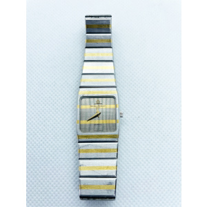 BAUME & MERCIER Vintage Monte Carlo C. 1980s 18K Gold Striped Ladies Wristwatch