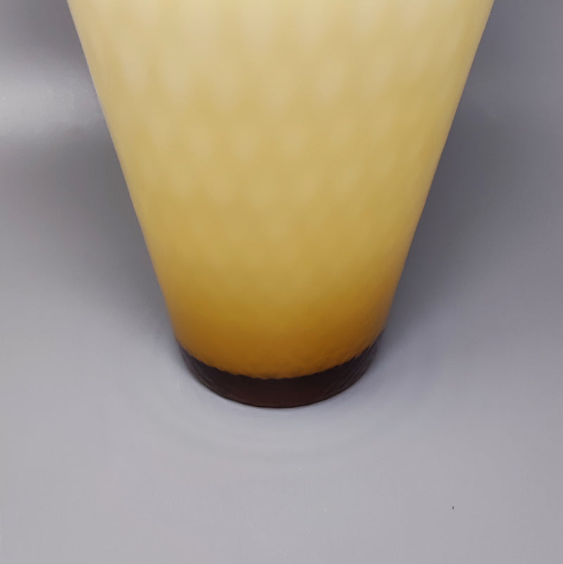 1960s Beige Vase by in Murano Glass. Made in Italy