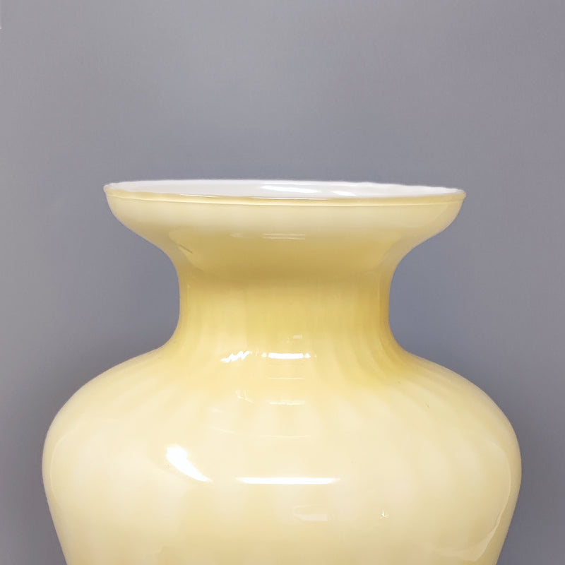 1960s Beige Vase by in Murano Glass. Made in Italy