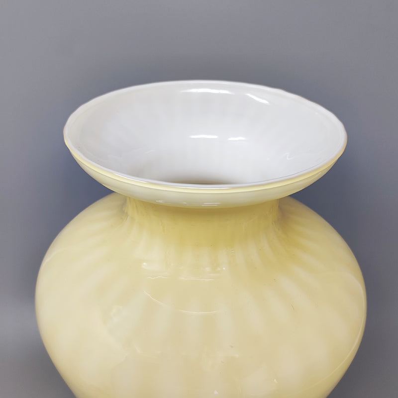 1960s Beige Vase by in Murano Glass. Made in Italy