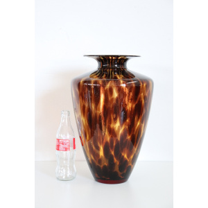 Large Italian Vase in Murano Art Glass, 1980s